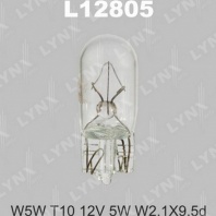Лампа LYNXauto W5W 12V W2.1X9.5D L12805