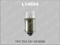 Лампа LYNXauto T4W 12V BA9S L14604